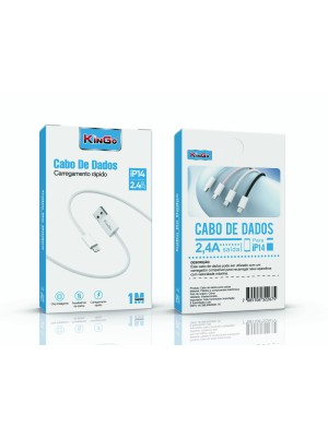 CABO TRANÇADO 2.4A USB - IP14 - BRANCO