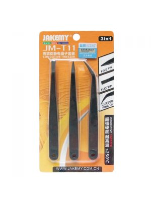 Kit com 3 Pinças Anti Estática (JM-T11)