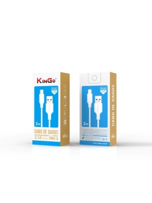 Cabo De Dados Simples 2m Kingo - Type-C