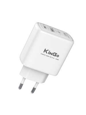 Fonte carregador USB QC + Type C 33W Turbo (PD-38)