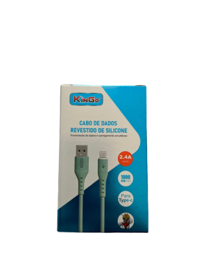 Cabo de dados Revestido de Silicone 2.4A Type-C