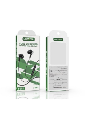 Fone de Ouvido F-52 - Preto