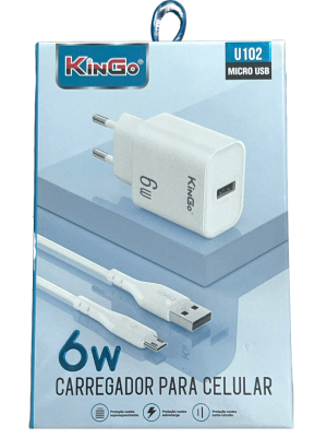 CARREGADOR 6W MICRO USB (U102) KIT