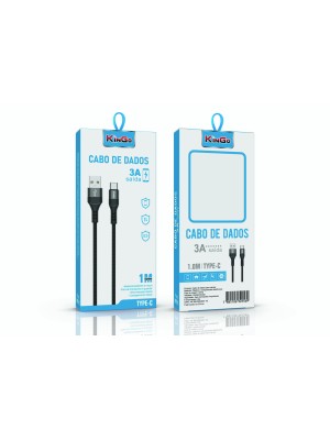 CABO DE CORDA 3A TYPE C - PRETO