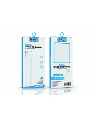 CABO CORDA 2.4 TYPE C - TYPE C 60W - BRANCO